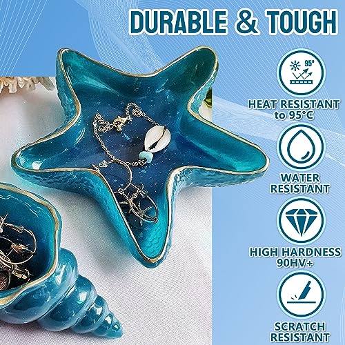 JDiction Epoxy Resin High Gloss 34OZ - 3X Yellowing Resistant Upgrade Formula, Self Leveling Resin and Hardener, Crystal Clear & Bubble Free Coating and Casting Resin for Jewelry, Art, Wood 1:1 Ratio - size: 34 fl oz