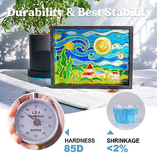 LET'S RESIN UV Resin, Upgraded 500g Crystal Clear UV Resin Hard, Low Odor Ultraviolet Epoxy Resin, UV Light Cure Solar Sunlight Activated Glue for Jewelry, Craft Decoration - size: 500G