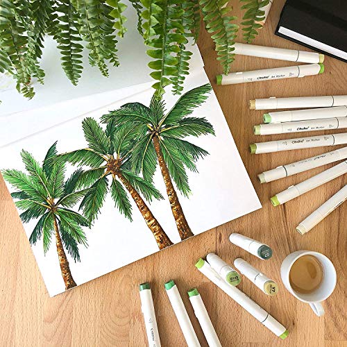 Ohuhu Sketchbook Marker Paper Pad: 8.3"x11.7" Large Art Sketch Book Drawing Papers 78 Sheets/156 Pages 120 LB/200 GSM Hardcover Sketching Books for Alcohol Markers Sketchpad Christmas Gift - size: 8.3" x 11.7"