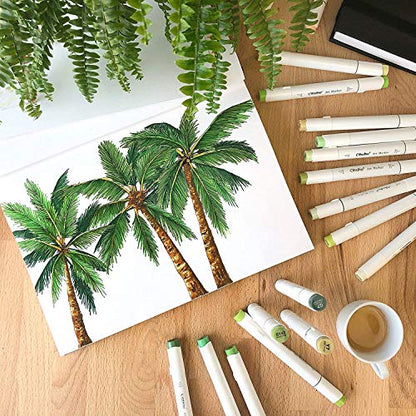 Ohuhu Sketchbook Marker Paper Pad: 8.3"x11.7" Large Art Sketch Book Drawing Papers 78 Sheets/156 Pages 120 LB/200 GSM Hardcover Sketching Books for Alcohol Markers Sketchpad Christmas Gift - size: 8.3" x 11.7"