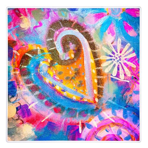 QWORK 12" x 12" Gel Printing Plate for Monoprinting, Reusable Plate for Printmaking, Card Making, Scrapbooking, Journaling, Fabric & Paper Crafts