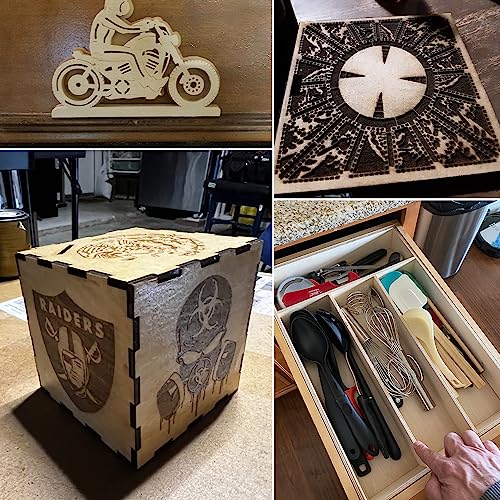 20 PCS 8 Inch Square Basswood Board, Thickness 6 mm, Basswood Sheets, balsa Wood Sheet,Plywood Sheets for Laser, CNC Cutting, Wood Burning, Drawing Painting, Wood Engraving,by GNIEMCKIN - size: 20 PCS 8 Inch Thickness 1/4 Inch