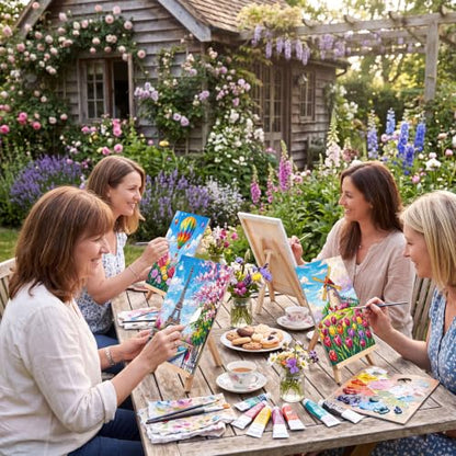 Sherr 12 Pcs Pre Drawn Canvas Pre Printed Canvas for Adults Sip and Paint Party Canvases Painting Kit for Summer Easter Mother's Day Party Favor(Natural Scenery,8 x 10 Inch) - size: 8 x 10 Inch, style: Natural Scenery,