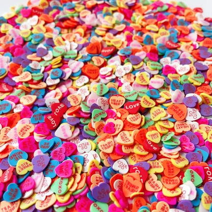 EHOPE Fake Sprinkles Clay Sprinkles Polymer Slices for Nail Art DIY Crafts Cake Phone Case (40G-Love Heart-47) - color: 47-Love Heart