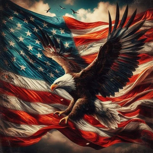T.HENV 4th of July Diamond Art Kits for Adults, Independence Day Diamond Painting Kits, American Flag Patriotic Daimond Art, Full Drill Gem Art Painting Kit for Home Wall Decor, 13.8x13.8 inch - color: B16