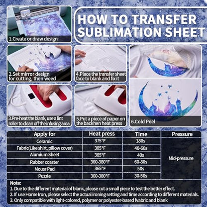 Glitter Marble Sublimation Transfer Ink Sheets for Sublimation Blanks Mug Tumbler T-Shirt Tote Bag,12 Sheets 12x12inch - color: Glitter Marble