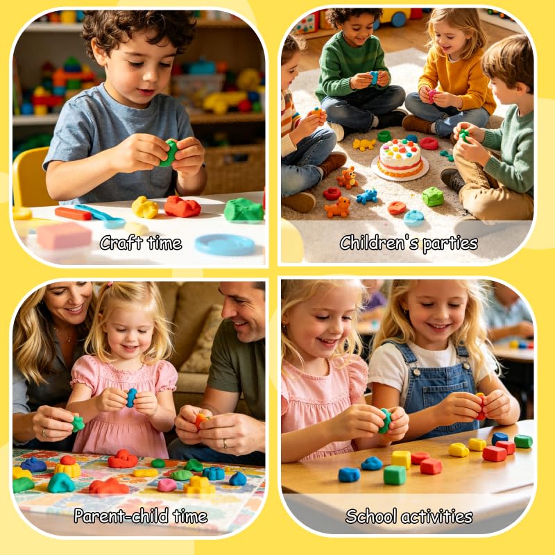MuseLuxe Air Dry Clay - 120 Pack Modeling Clay Kit with 3 Sculpting Tools,Safe & Non-Toxic,DIY Magic Toys Gifts for Boys,Girls,Kids - 48 Colors - color: 120 Colors