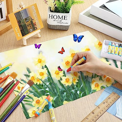 Spiareal 100 Sheets 12 x 18 Inch Watercolor Paper Bulk 140 Lb/300 GSM White Construction Paper Cold Press Blank Cotton Art Paint White Color Pad Artists Drawing Cards - size: 12 x 18 Inch