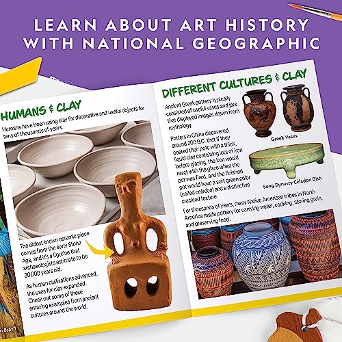 National Geographic Kids Ornament Air Dry Modelling Clay - Self Hardening Clay with Stencils and Tools | STEM Activity Gifts for 8+ Year Old Boys and Girls - color: Ng Air-dry Clay Ornaments