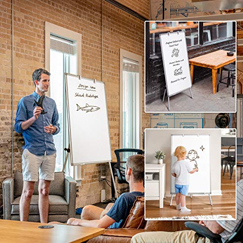 Easel Whiteboard - Magnetic Portable Dry Erase 40 x 28 Tripod Height Adjustable, Flipchart Easel Stand White Board for Office (40x28 White) - style: 40x28 White