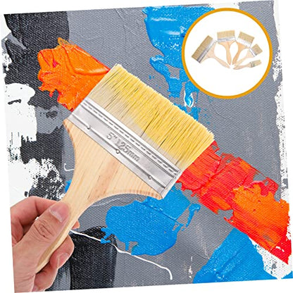 Oil Paint Set 5pcs Fine Detail Paint Brushes Wooden Handle Art Supplies for Painting