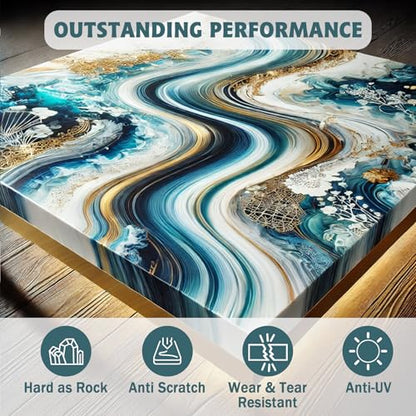 IGaiety Epoxy Resin, 64 OZ Epoxy Resin Kit, Fast Curing Clear Casting and Coating Epoxy Kit No Yellowing High Gloss Craft Resin for Wood Table Top, DIY Art Crafts (32 OZ+32 OZ) - size: 64 OZ
