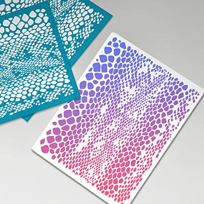 OLYCRAFT 4x5Inch Snakeskin Silk Screen Stencil for Polymer Clay Snake Print Animal Print Mesh Transfer for Polymer Clay Earrings Jewelry Making - color: Snakeskin Pattern