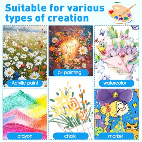 FUMILE 4x4 Mini Canvas for Painting, 20 Pack Small Canvases for Painting Primed Acid Free Canvas Boards for Painting for Beginners & Artist, Blank Canvas Panels for Classroom and Painting Parties. - size: 4x4in
