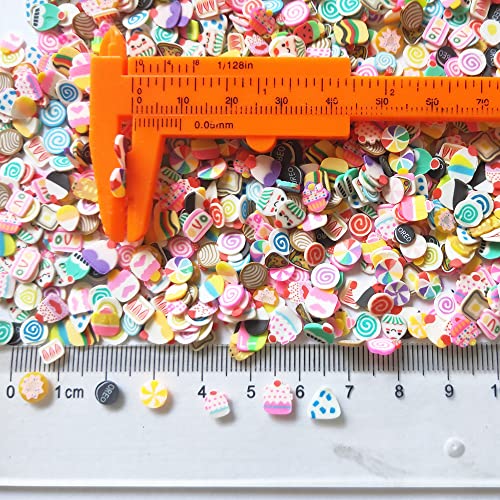 40g Mini Cakes Fimo Polymer Slices Adults Nails Slices Art Design Supplies DIY Craft (Cakes) - color: Cakes