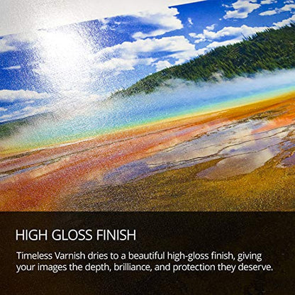 Timeless Archival Print Varnish - 1 Pint, Glossy Finish, Premium Canvas Coating, Water Based Fade Protection, 100 Years Certified Archival - size: Pint
