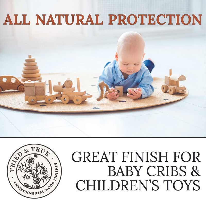 Tried & True Superior Varnish Oil Wood Finish, Quart - Natural Pine Resin & Linseed Oil, Ideal for Interior Furniture, Tables, Countertops - Non-Toxic, Scratch Resistant & Durable - size: Quart