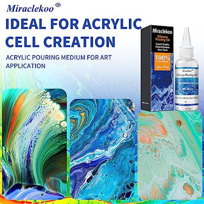 Silicone Pouring Oil Cell Activator Pure Silicone Oil for Cell Creation in Acrylic Paint,2 Ounce - size: 2 Fl Oz (Pack of 1)