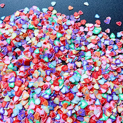3000 PCS Polymer Fruit Slices Nail Art Slice for DIY 3D Polymer Slices Making for Nail Art (Heart Slices - color: Heart