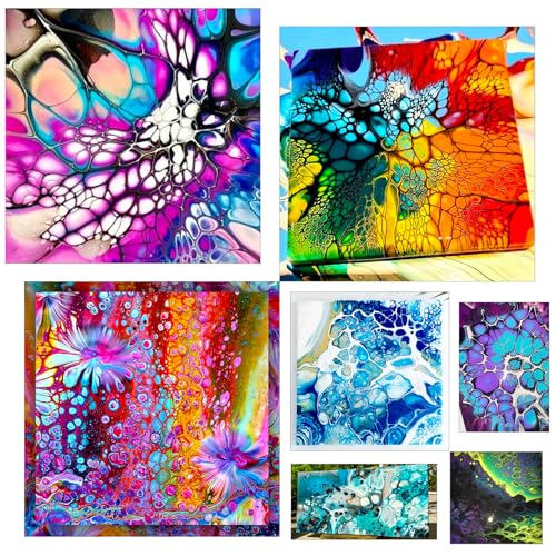 Silicone Pouring Oil - 7 Ounce 100% Silicone Acrylic Pouring Oil for Dramatic Cell Creation, Acrylic Paint Pour - Silicone Oil for Medium Compatible with Painting Acrylics, Watercolor, Cell Activator