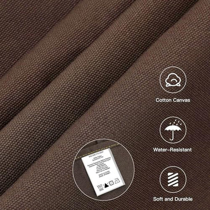 Chef Apron with Cross Back Straps for Men Women, Cotton Canvas Apron for Artists Painting, Kitchen Cooking - color: Brown