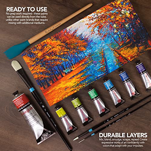 Daler-Rowney Georgian 10-Tube Studio Artist Oil Paint Set - Painting Set for Canvas Paper and More - Oil Painting Supplies for Artists and Students - Oil Paints for All Skill Sets - style: 10 Pack Studio
