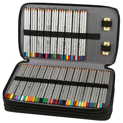 300 Slots Pencil Case - Large Capacity Pencil Holder with Zipper Closure, Twill Fabric, Galaxy Black - color: Galaxy Black, size: 300