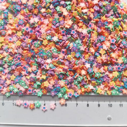 40g Mini Fimo Polymer Stars Slices Adults Nails Slices Art Design Supplies DIY Craft (Stars) - color: Stars