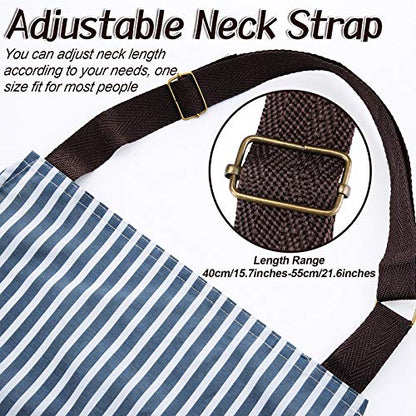 SATINIOR 3 Pieces Waterproof Bib Apron with 2 Pockets Adjustable Cooking Kitchen Apron for Women Men Chef BBQ Baking Cleaning - color: Black and Grey