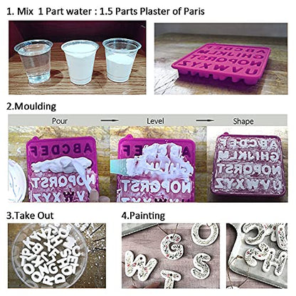 Falling in Art 1lb Plaster of Paris - Plaster Hand Mold Casting Kit Powder, Gypsum Cement, Pottery & Ceramic Plaster Powder for Crafts, Sculpture, Diorama and Home Decor - size: 1lb