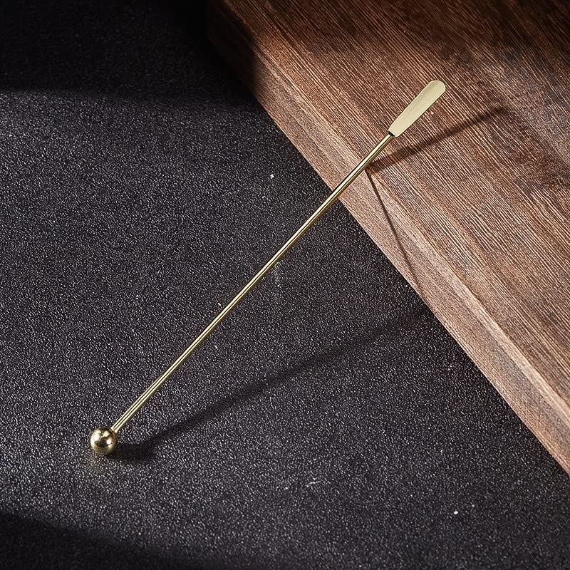 10 pcs Stainless Steel Coffee Beverage Stir Sticks Cocktail Stirrers Drink Swizzle Stick 7.4" Swizzle Stick Picks Tools Gold - color: Gold-10 Pieces