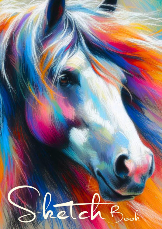 Sketchbook: Horse Sketch Book for Teen Girls Boys Large Draw & Sketch Blank Paper Artist Sketching Drawing Pad for Colored Pencils Graphite Art Sketchpad for Beginners and Artists who Love Horses